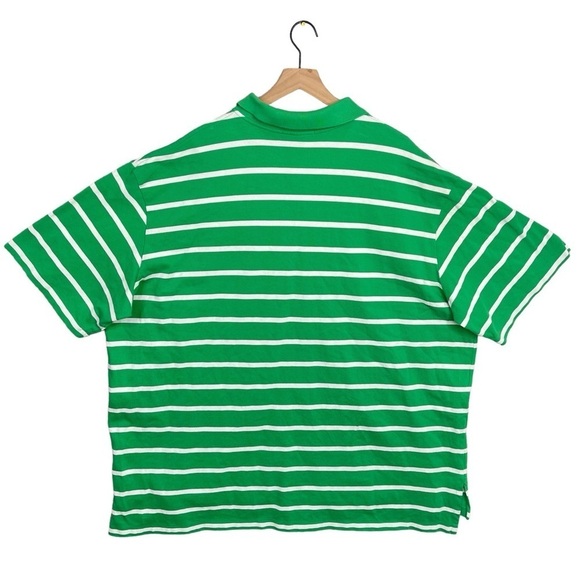 Polo Ralph Lauren Polo Shirt 4XB Vintage Striped Green White Pocket Pony Logo - Picture 8 of 13